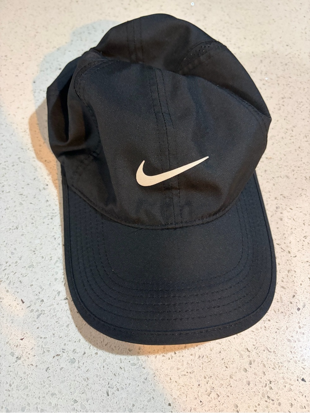 Nike Black Cap with White Swoosh